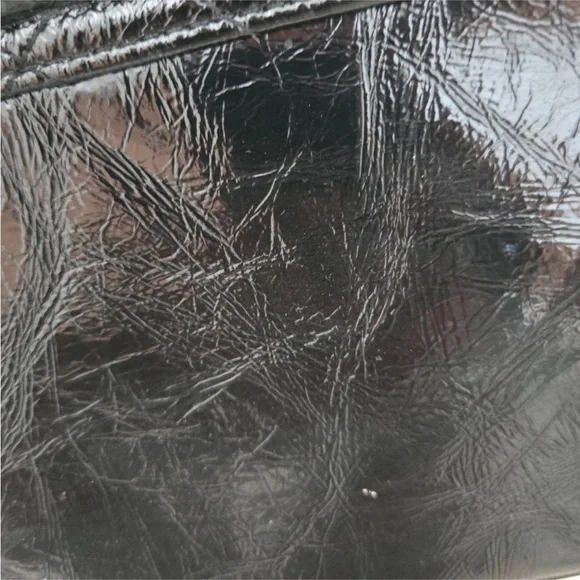 Kurt Geiger Black Quilted Patent Chain Shoulder Bag - Picture 4 of 6